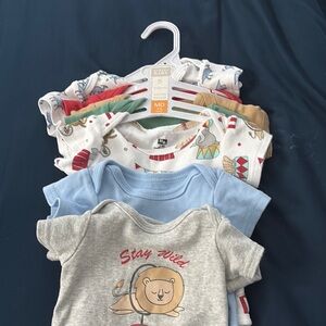 Baby Onesies Set with Animal Prints